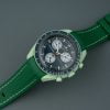 Green rubber strap on moonswatch mission to earth