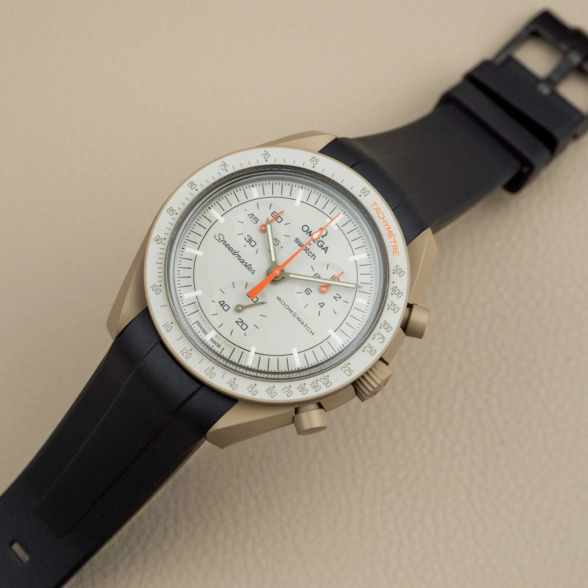 Klockarmband till Omega X Moonswatch - Svart - Image 3