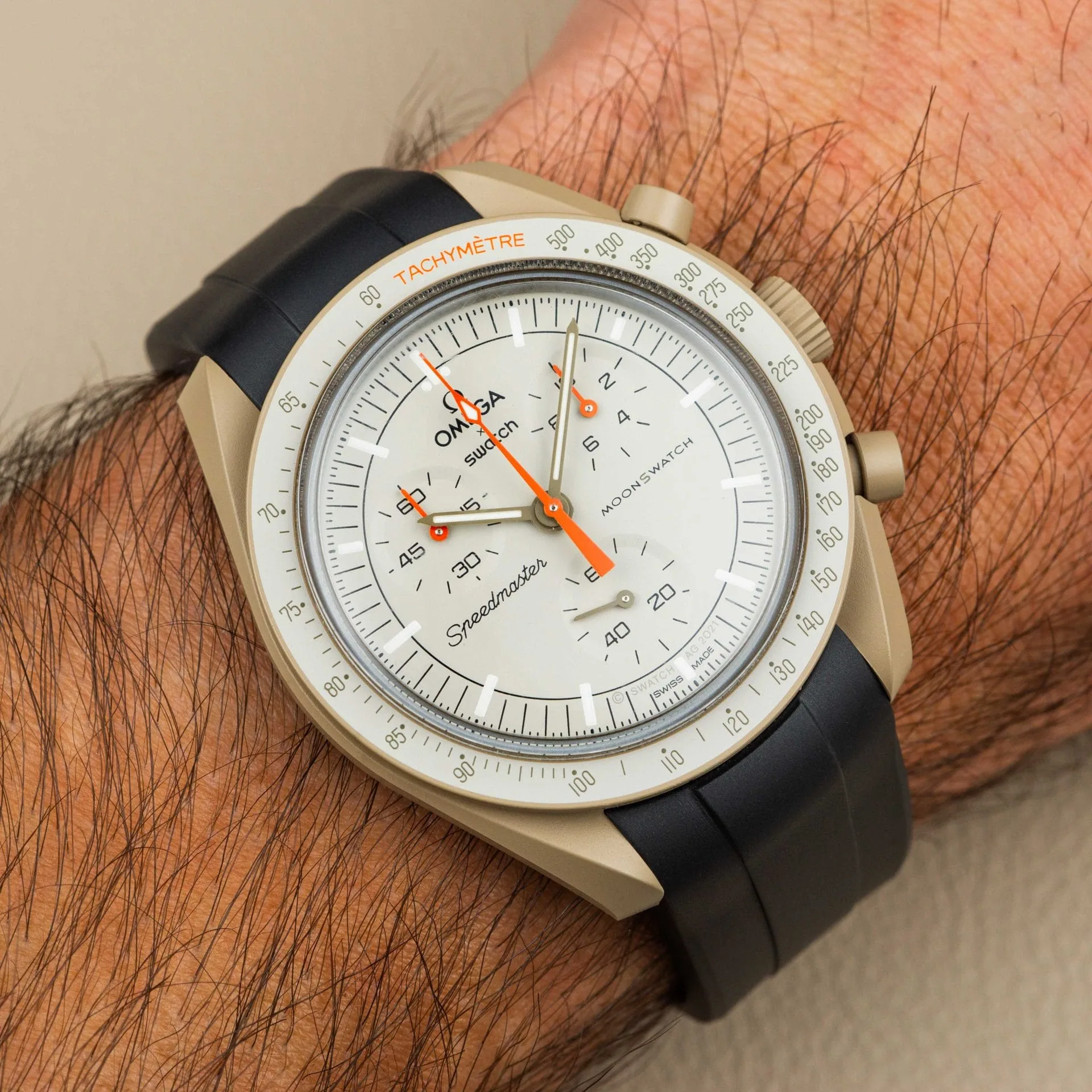 Klockarmband till Omega X Moonswatch - Svart - Image 4