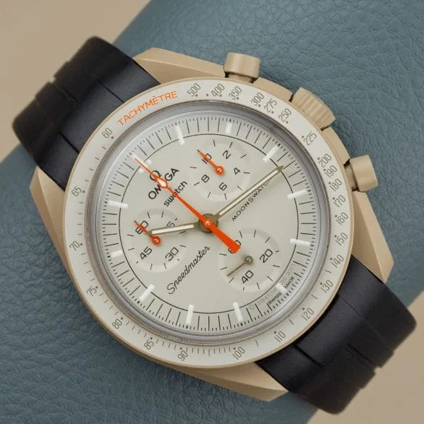 Rubber strap for Omega X Moonswatch - Grand Prix - Black - Image 6