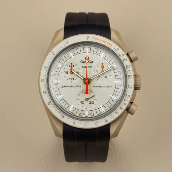 Rubber strap for Omega X Moonswatch - Grand Prix - Black - Image 7