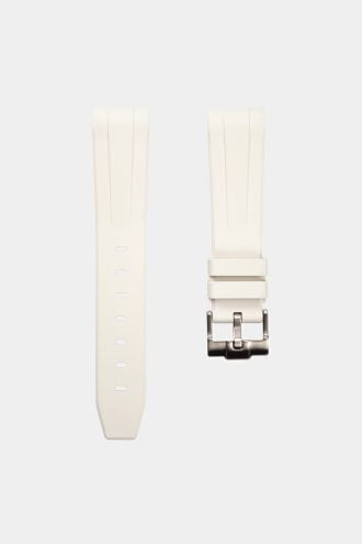 White FKM rubber strap for Rolex.