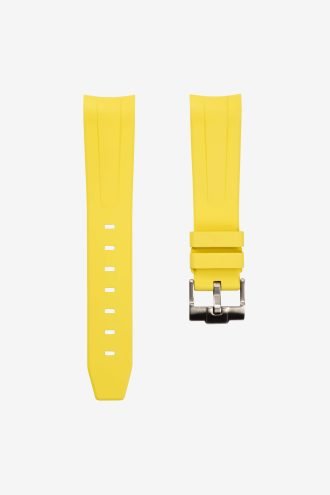 Yellow FKM rubber strap for Rolex.