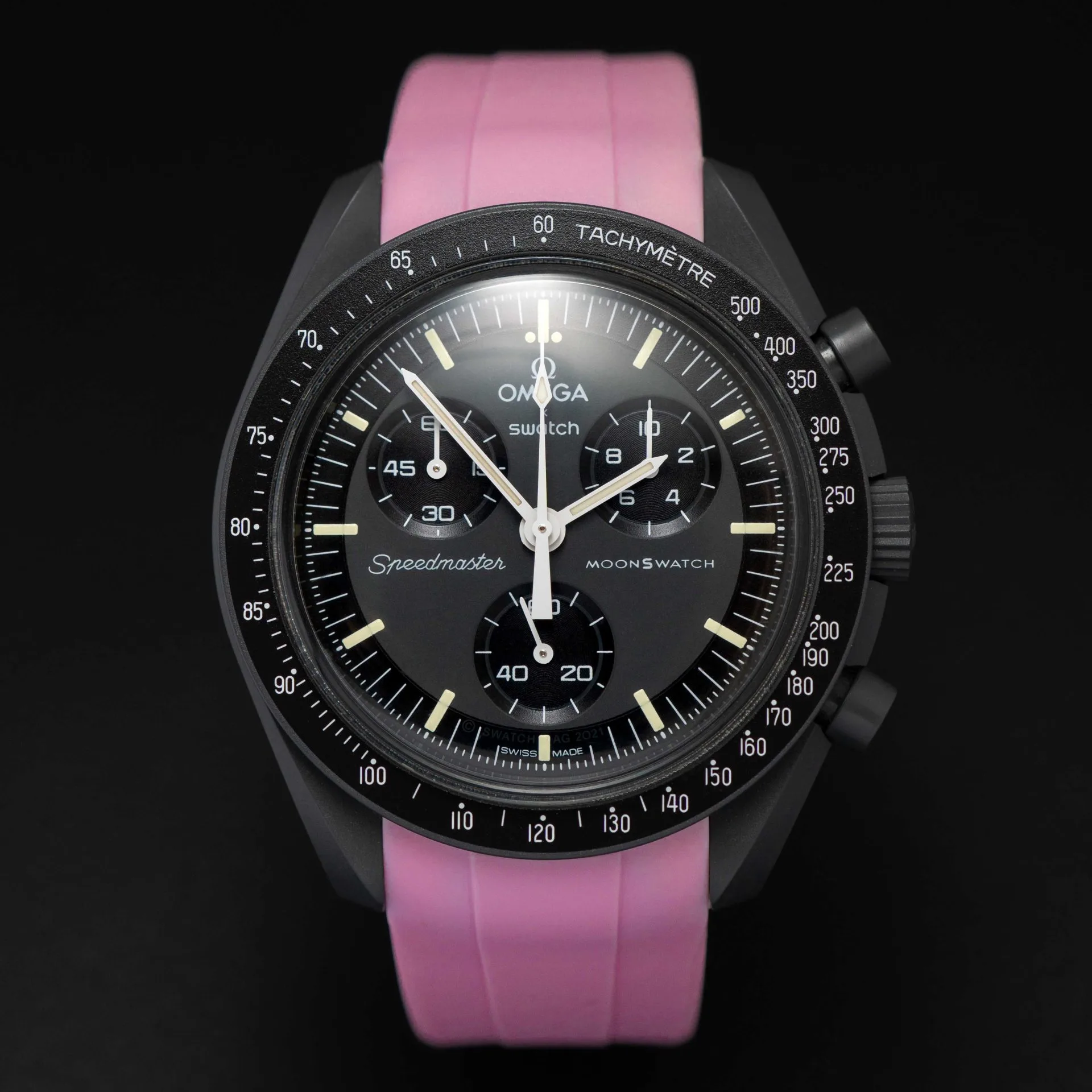 Pink Curved Rubber Strap