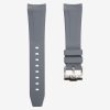 Grey rubber strap for swatch x Blancpain Fifty Fathoms