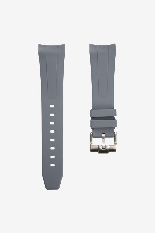 Grey rubber strap for swatch x Blancpain Fifty Fathoms