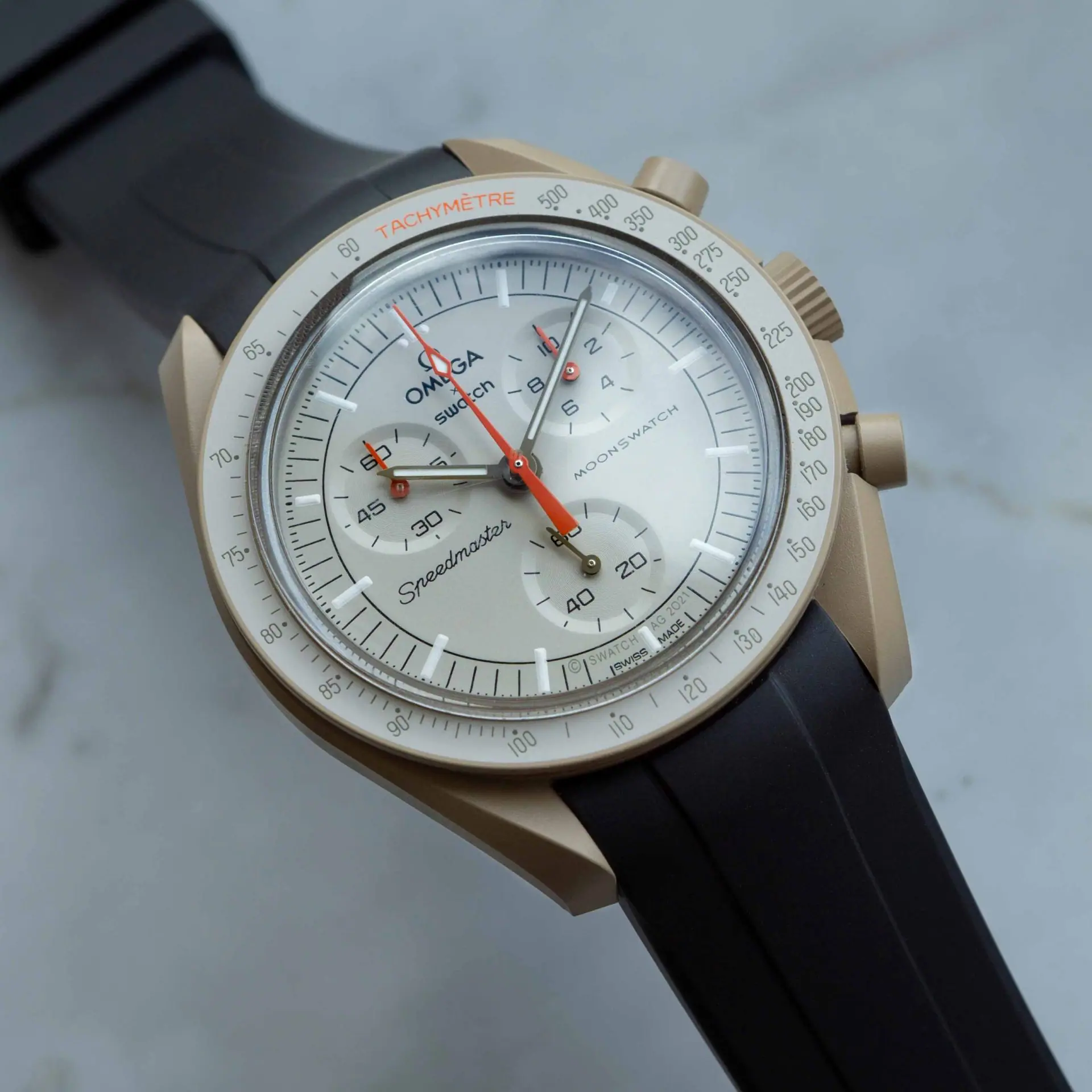 Klockarmband till Omega X Moonswatch - Svart - Image 7