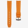 Orange rubber strap for swatch x omega moonswatch