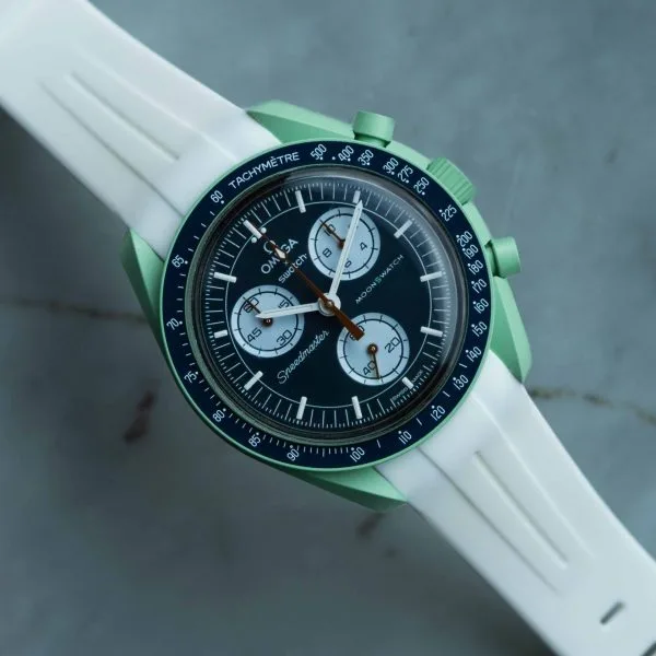 Klockarmband till Omega X Moonswatch - Grand Prix - Vit - Image 6