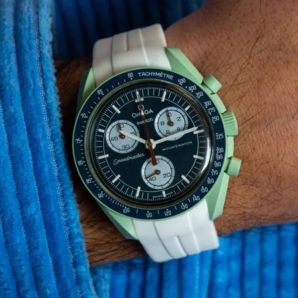 Klockarmband till Omega X Moonswatch - Grand Prix - Vit - Image 8