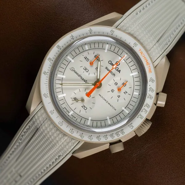 Klockarmband till Omega X Moonswatch - Monaco - Beige - Image 10
