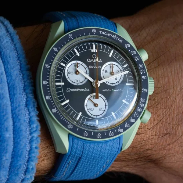 Klockarmband till Omega X Moonswatch - Monaco - Blå - Image 8