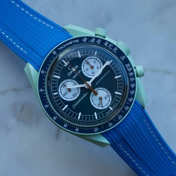 Klockarmband till Omega X Moonswatch - Monaco - Blå - Image 4