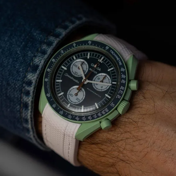 Klockarmband till Omega X Moonswatch - Monaco - Vit - Image 10