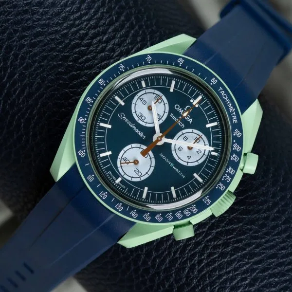 Klockarmband till Omega X Moonswatch - Marinblå - Image 9