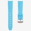 Blue rubber strap for swatch x omega moonswatch