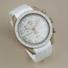 White rubber strap for moonswatch