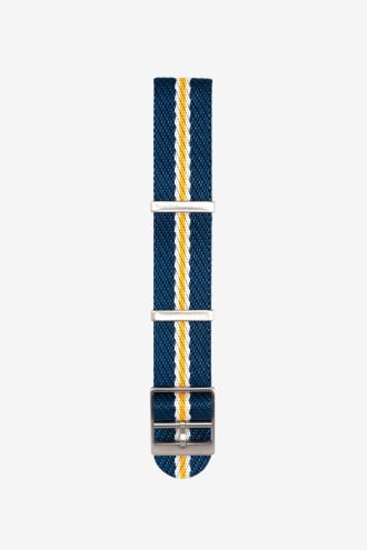 Blue nato strap with orange stripes