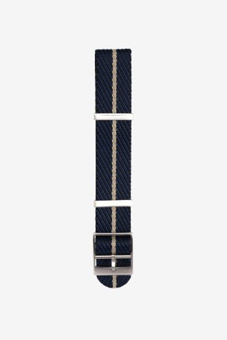 Navy blue nato strap with stripes