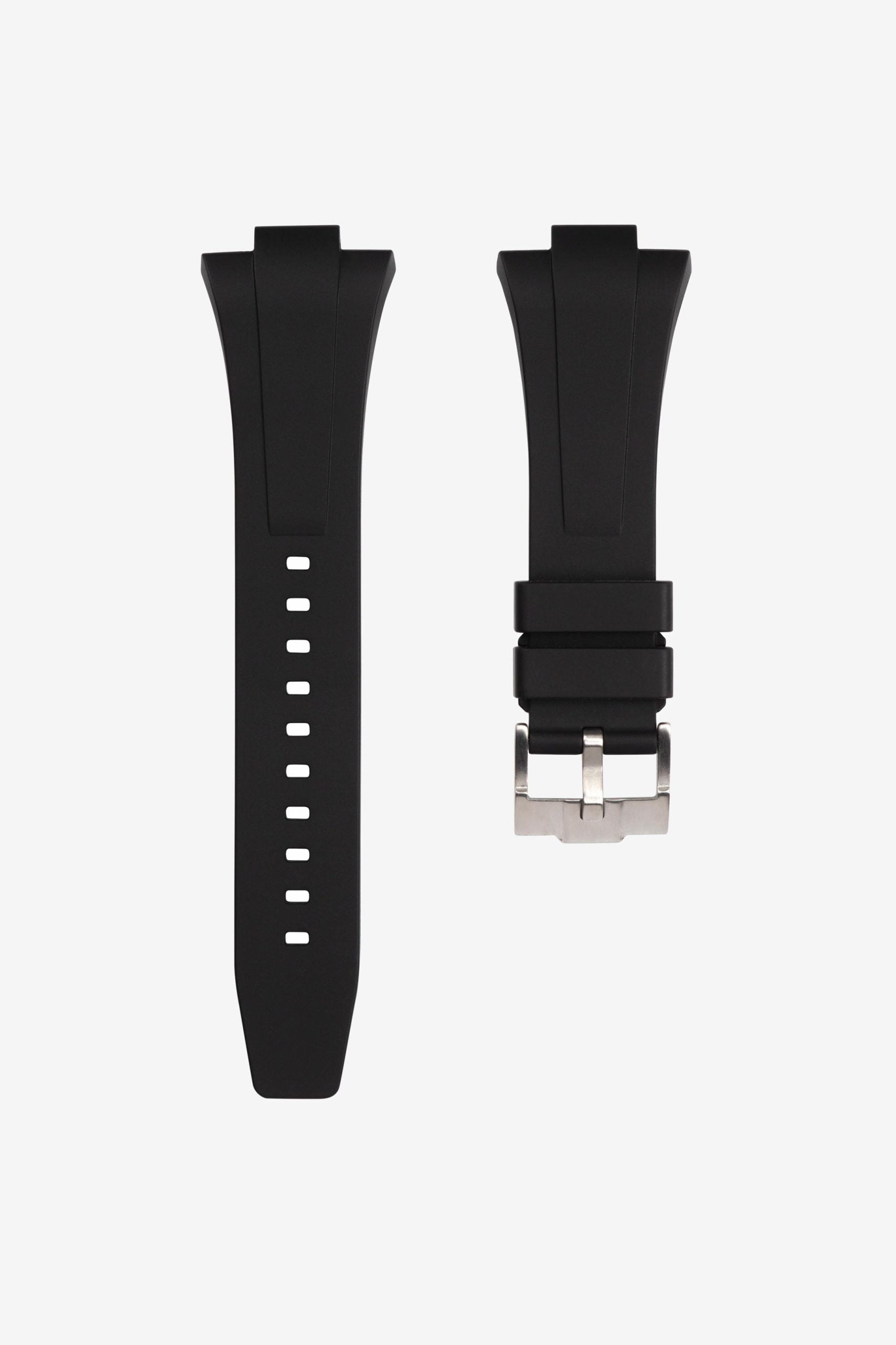 Black rubber strap for Tissot PRX