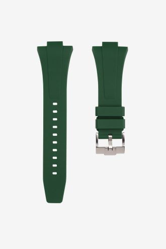 Green rubber strap for Tissot PRX