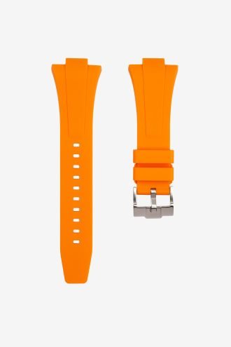 Orange rubber strap for Tissot PRX