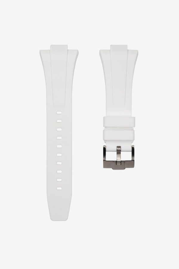 White rubber strap for Tissot PRX