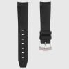 Black rubber strap for swatch x omega moonswatch