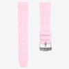 Pink rubber strap for swatch x omega moonswatch