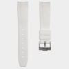 White rubber strap for swatch x omega moonswatch