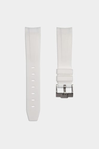 White rubber strap for swatch x omega moonswatch