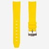 Yellow rubber strap for swatch x omega moonswatch