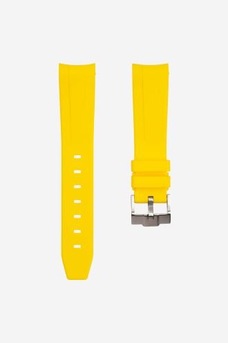 Yellow rubber strap for swatch x omega moonswatch