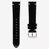 Black suede watch strap