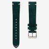 Green suede watch strap