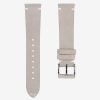 Light grey suede watch strap