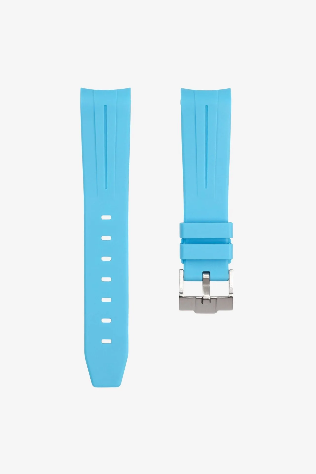 Rubber strap for Omega X Moonswatch - Grand Prix - Light Blue
