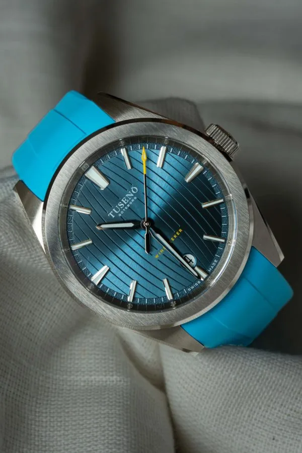 FKM Premium rubber strap for Tusenö - Blue - Image 3