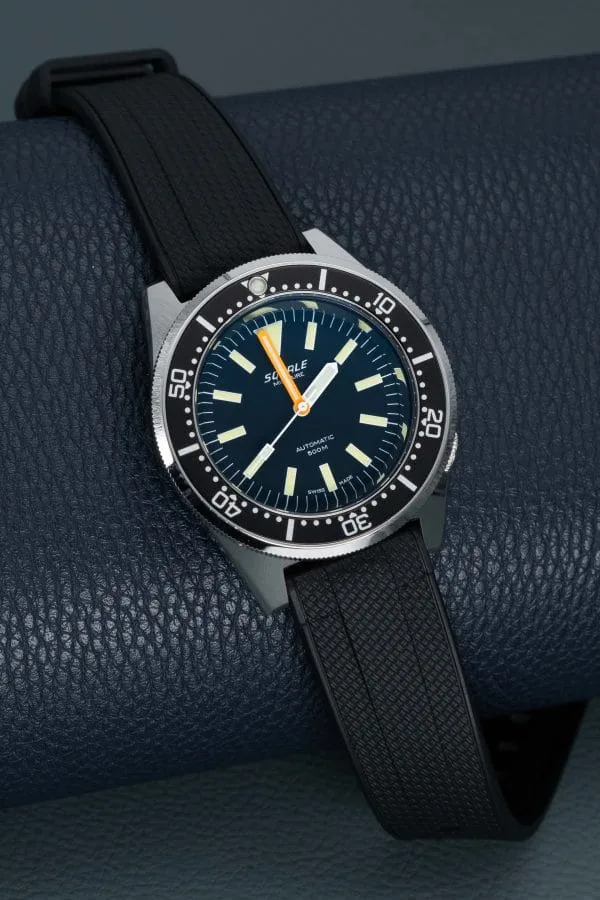 Straight End Rubber Strap 20mm-22mm - Monaco - Black - Image 2