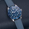 Tudor Black Bay 58 Blue - Grey Straight End Rubber Watch Strap