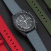 Grey Straight End Rubber Watch Strap Omega x Swatch Mission To Mercury