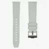 White Straight End Rubber Watch Strap
