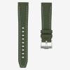 Straight End Rubber Watch Strap - Army Green