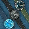 Straight End Rubber Watch Strap - Army Green Color - White Contrast Stiches
