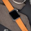 apple watch band - orange - leather strap - watch strap - epsom leather
